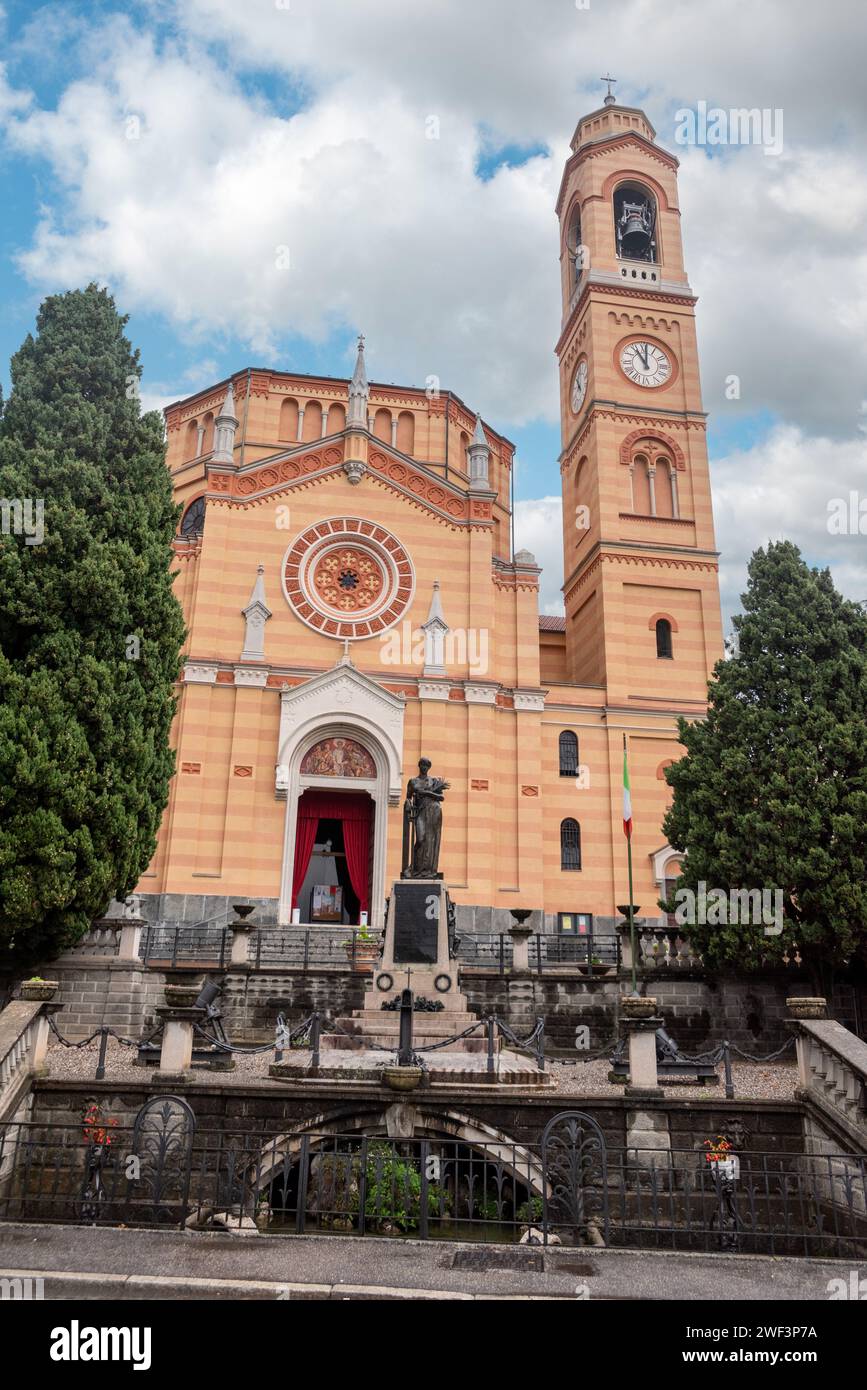 Picturesque San Lorenzo church at lake Como in Tremezzo, Italy Stock Photo