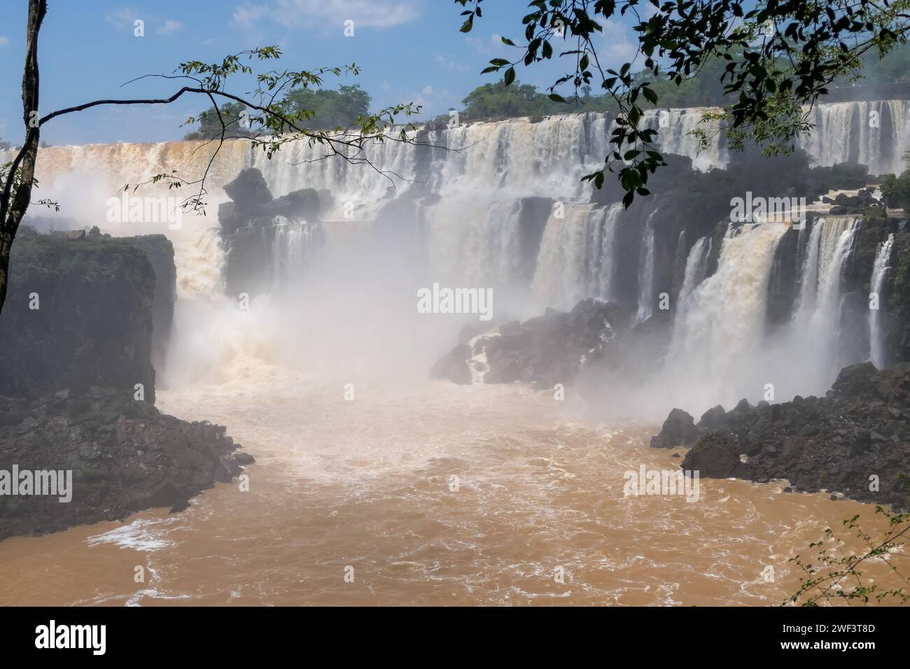 Iguazu National Park,  Argentina. Iguazu Falls - Lower (Inferior) Circuit Stock Photo