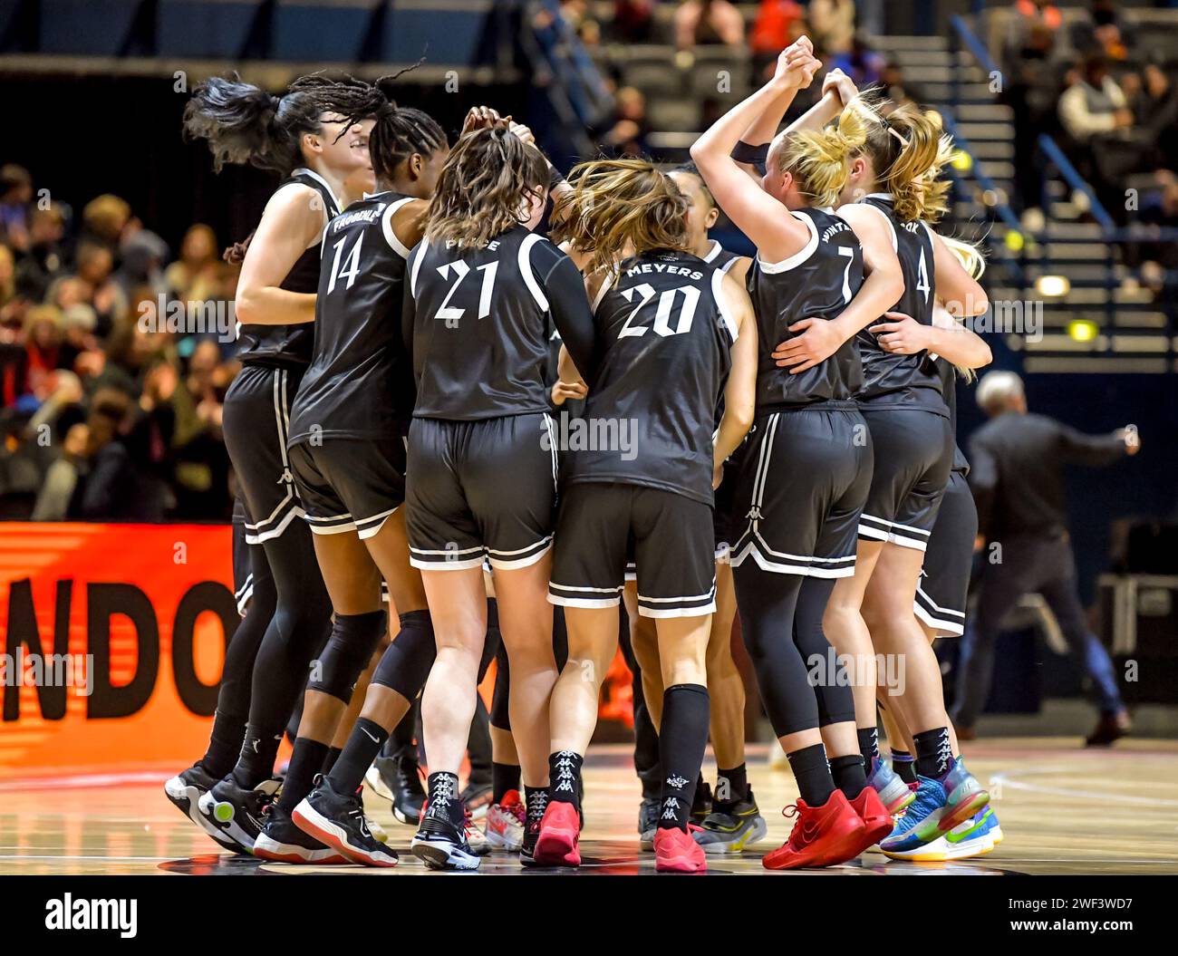 Birmingham, UK. 28th Jan, 2024. London Lions celebrate winning the