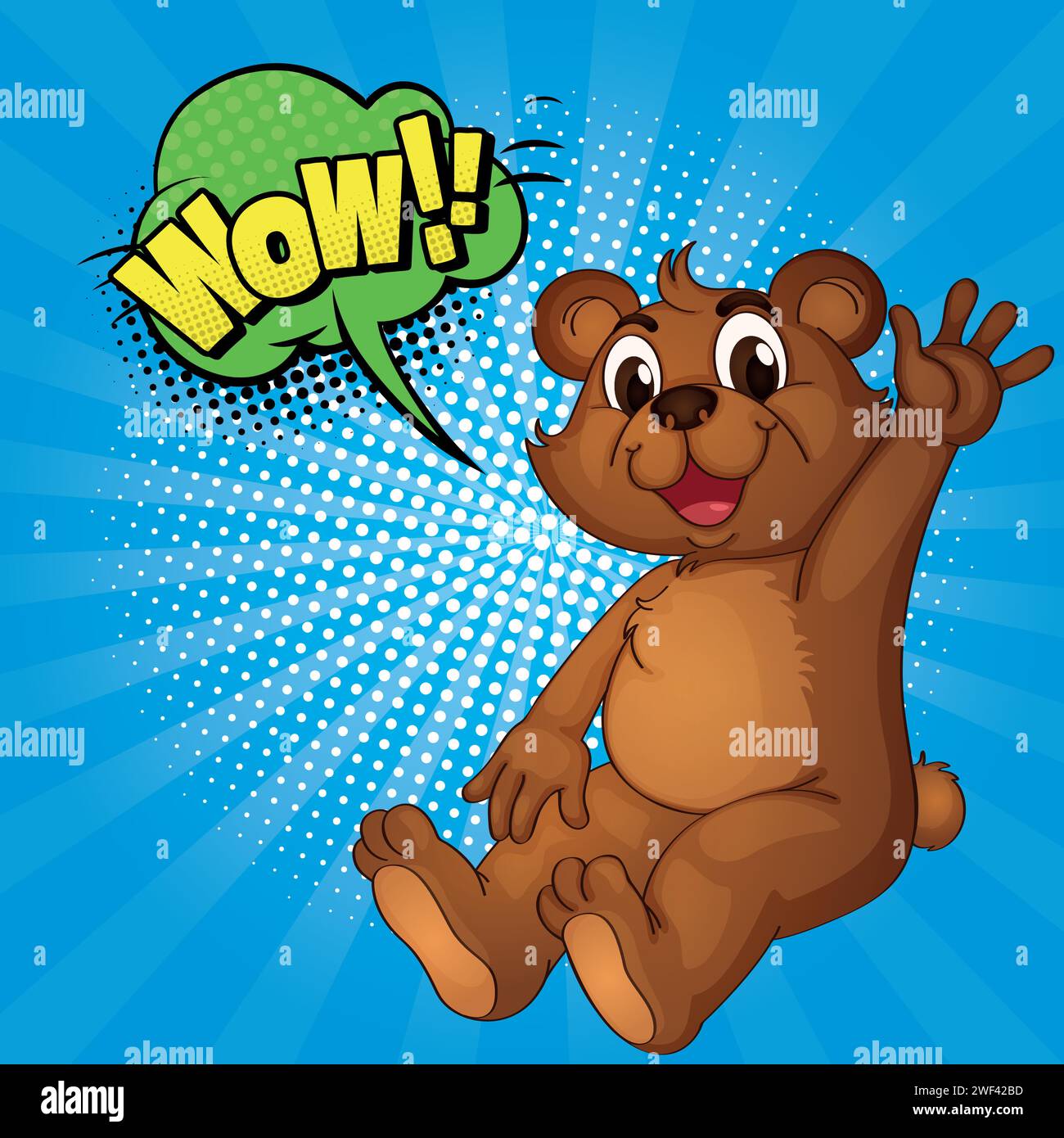 funny dog pop art style vector image Stock Vector