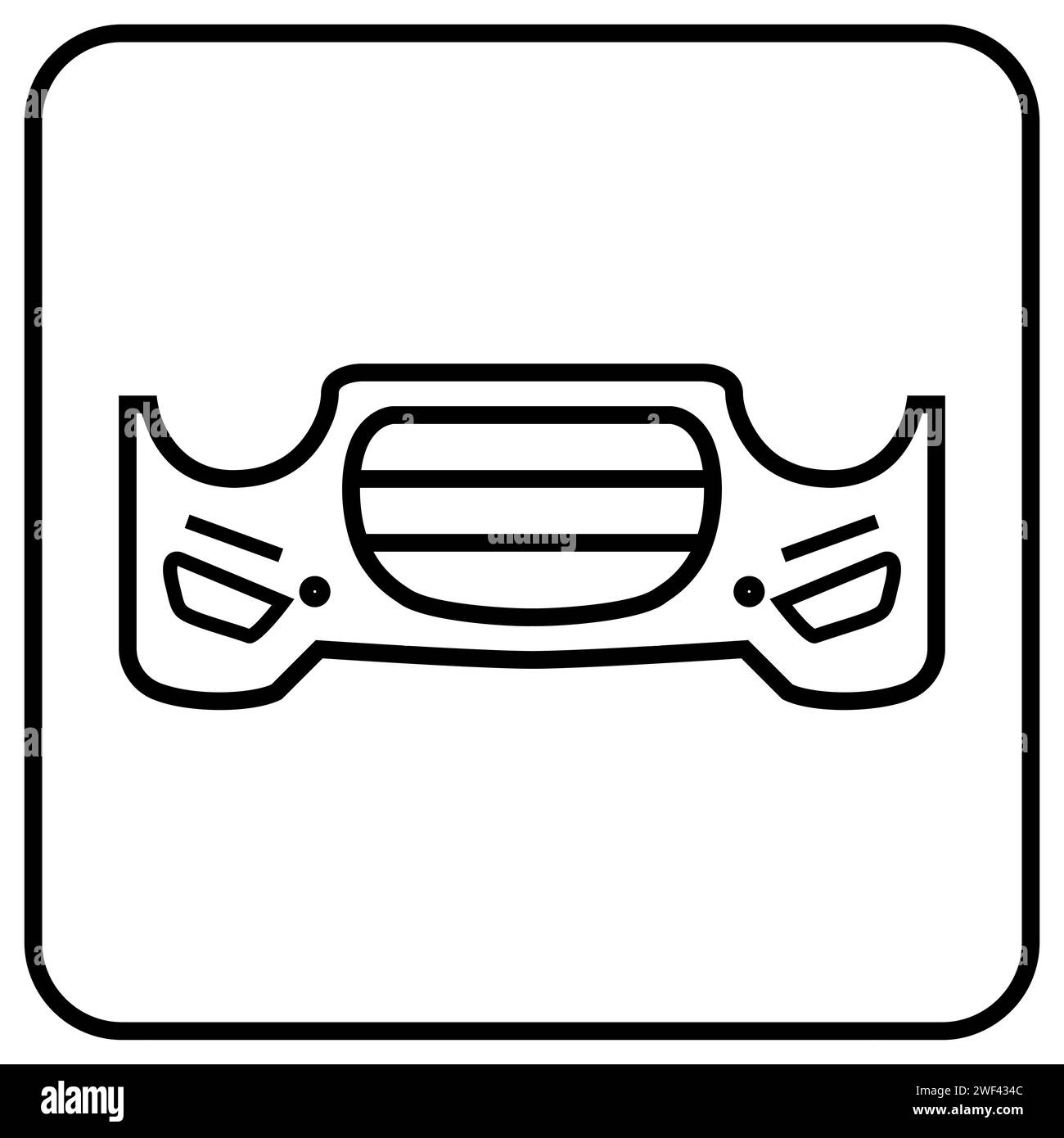 car plastics vector icon, for app or website button Stock Vector