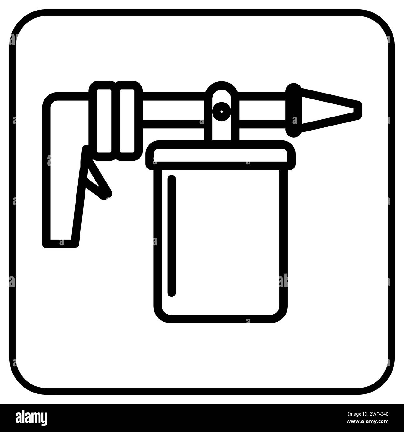 Foam sprayer for car washing and detailing. Symbol, logo illustration. Vector graphics Stock Vector