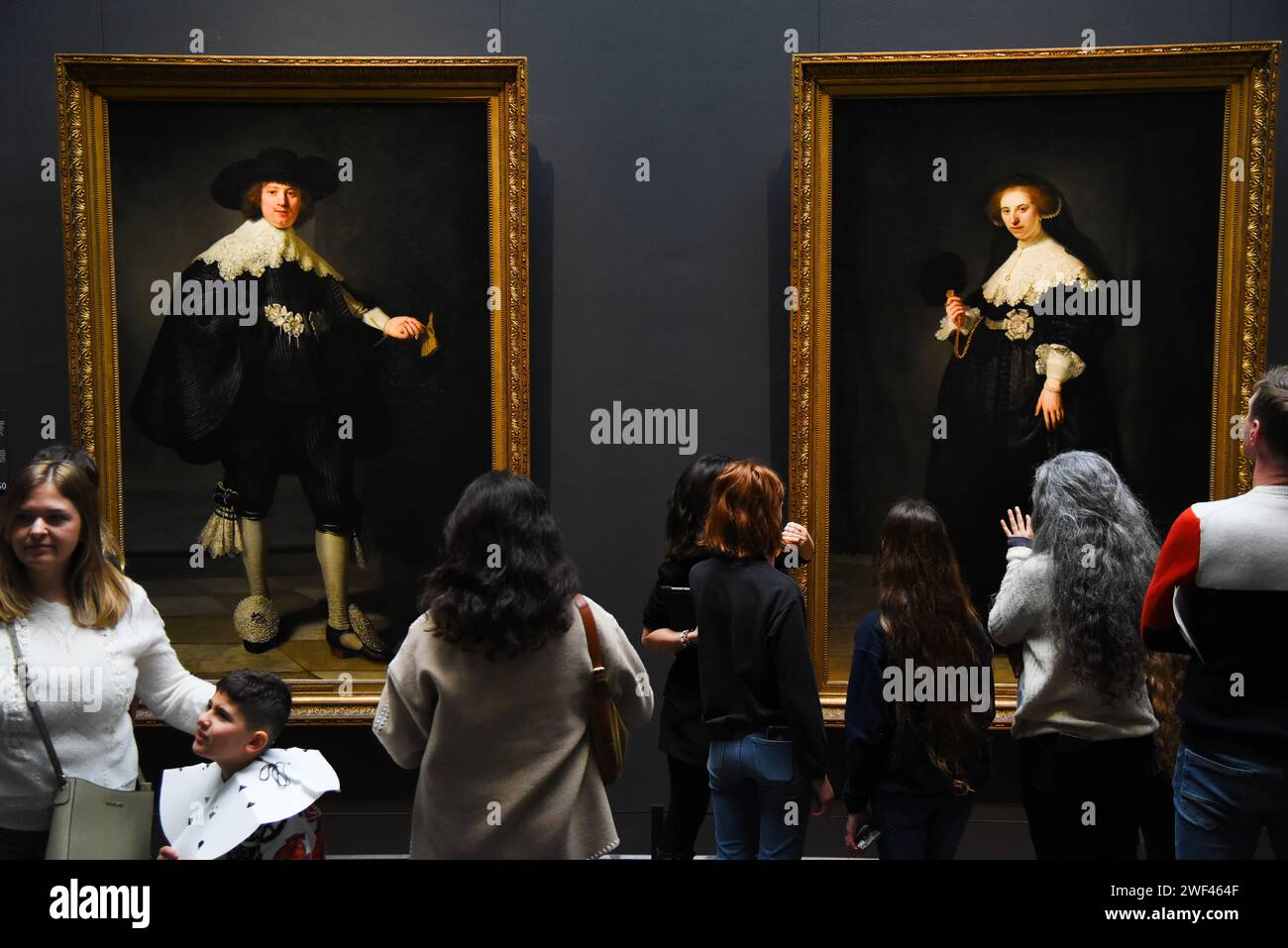 Amsterdam, Netherlands. January 20, 2024. The famous paintings of