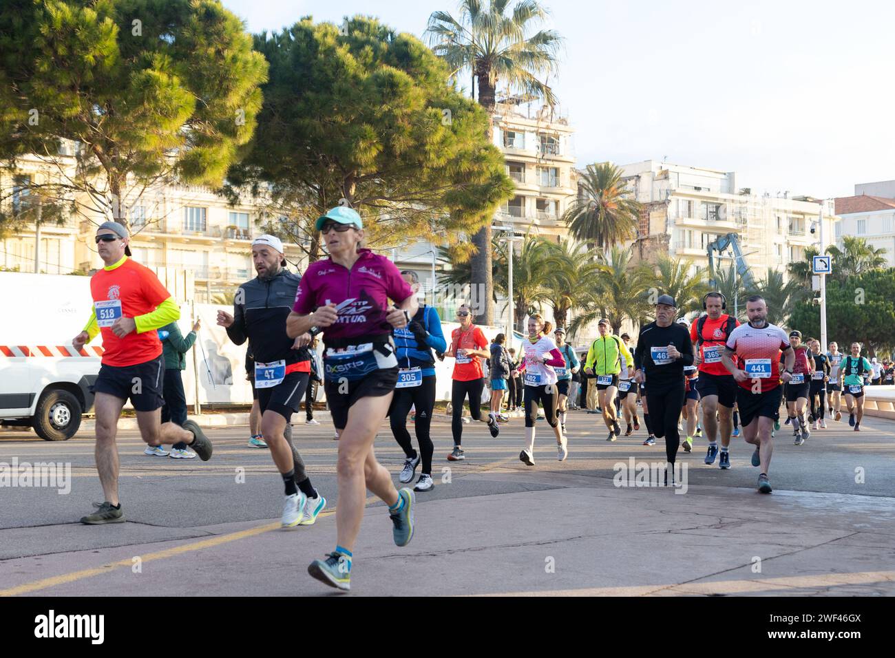Cannes, France. 28th Jan, 2024. 7th edition of the Cannes Urban Trail