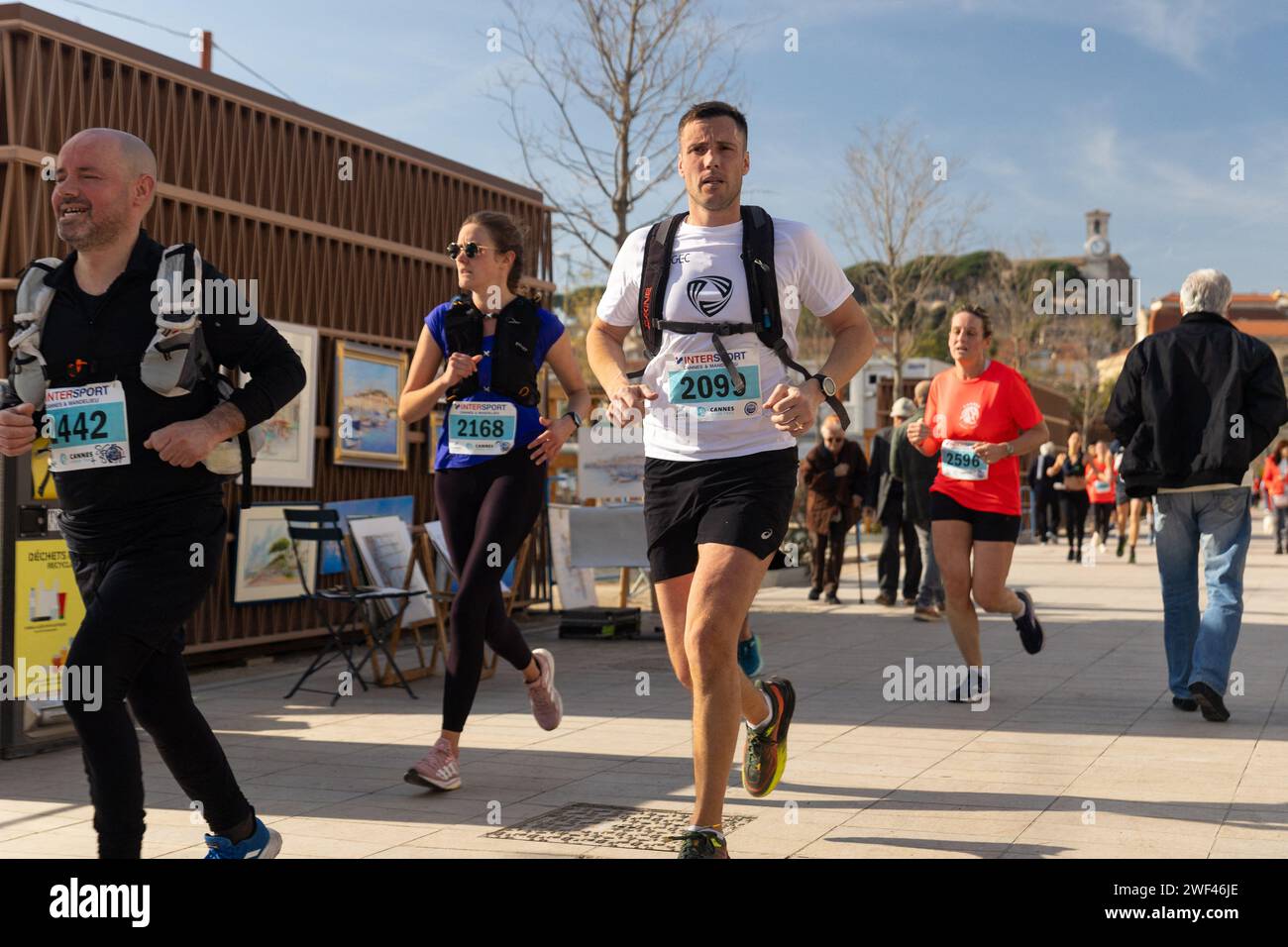 Cannes, France. 28th Jan, 2024. 7th edition of the Cannes Urban Trail