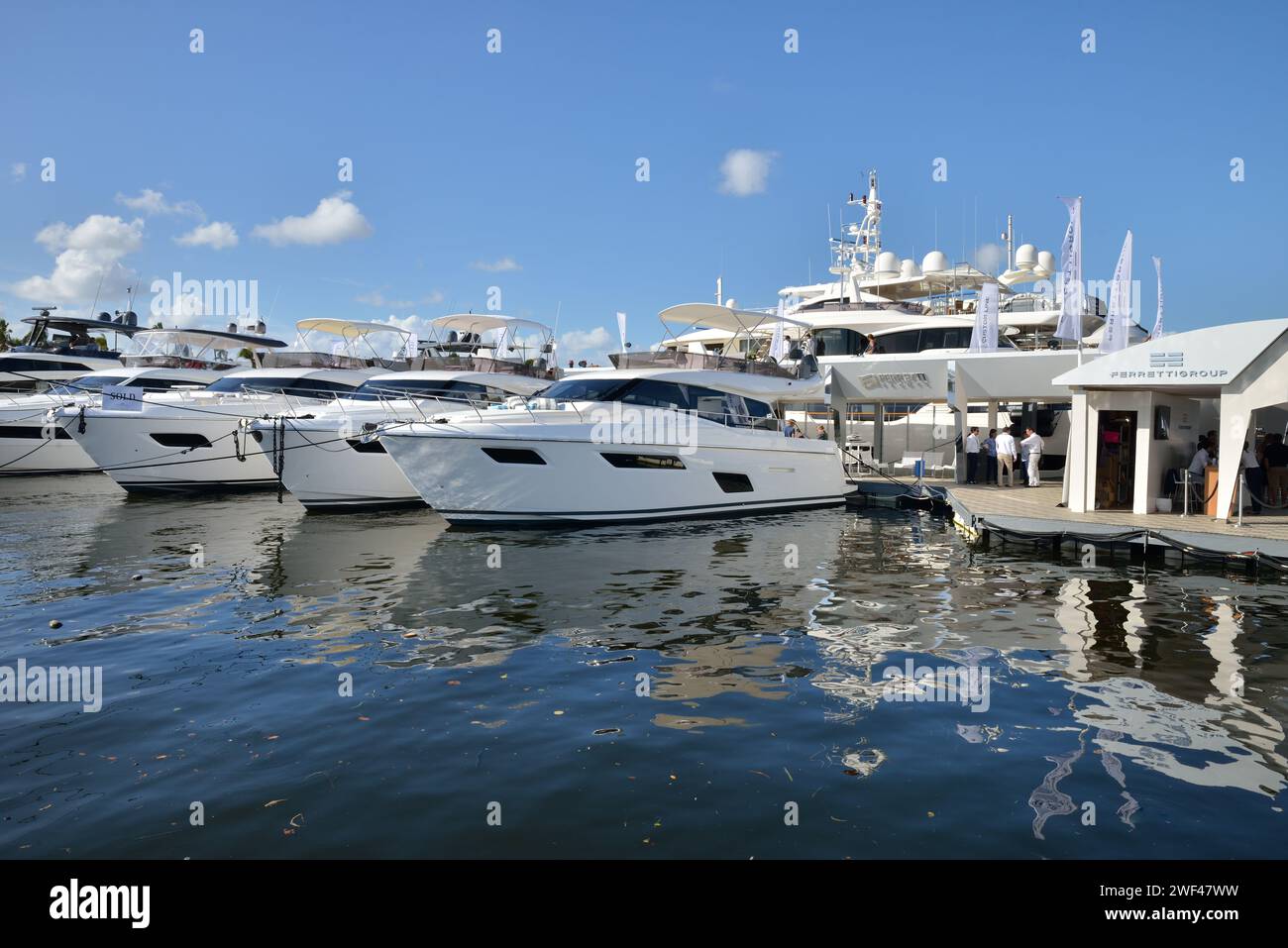 Ferretti Group at Fort Lauderdale International Boat Show (FLIBS) 2017 Stock Photo