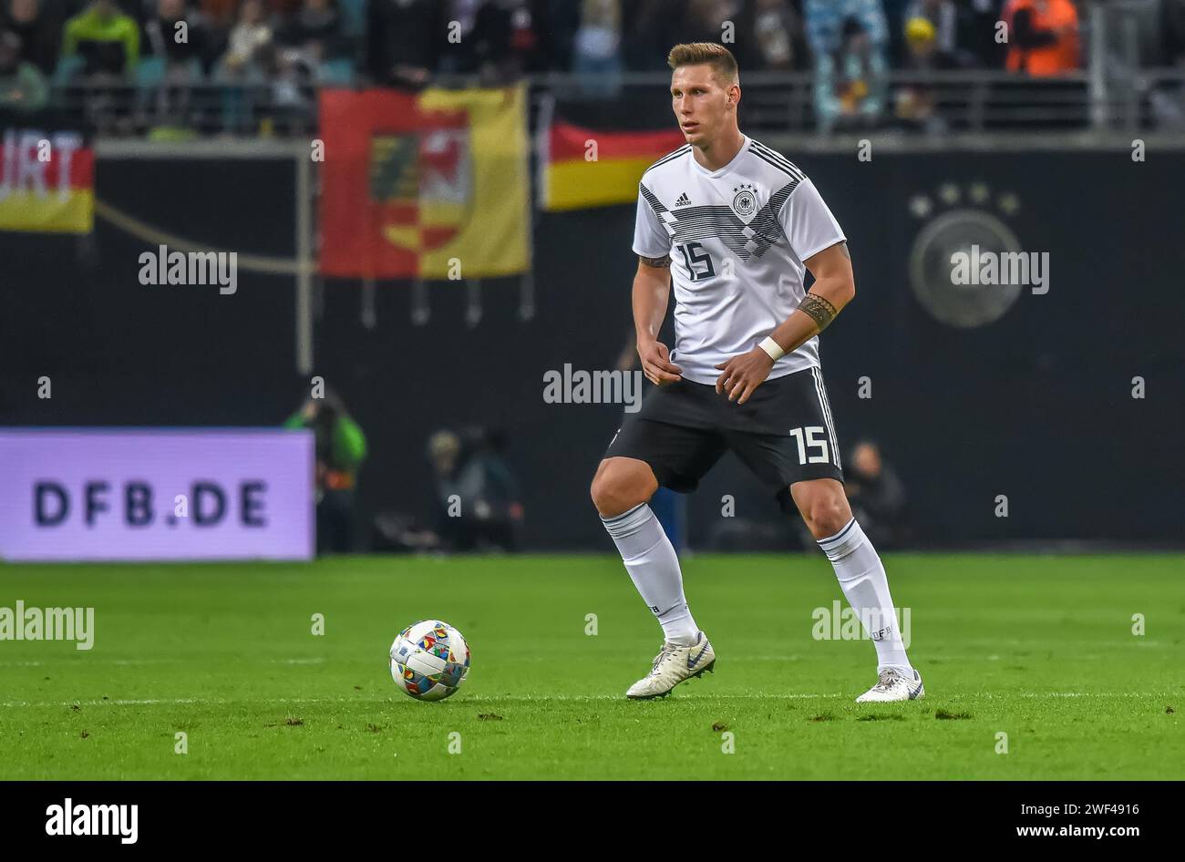 Leipzig, Germany – November 15, 2018. Germany national football team centre-back Niklas Sule during international friendly Germany vs Russia (3-0) Stock Photo