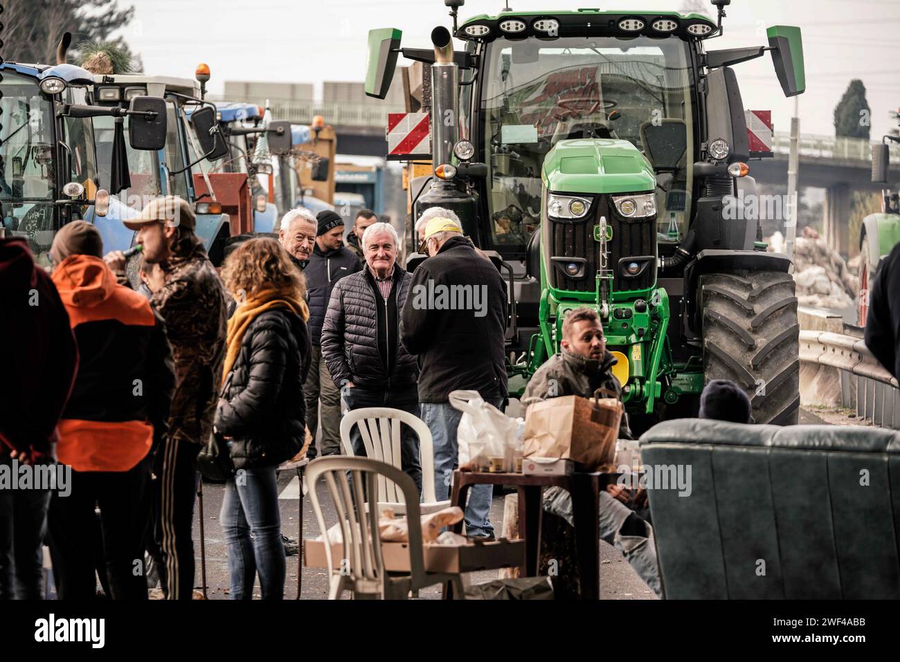 Nimes, France. 28th Jan, 2024. © PHOTOPQR/LE MIDI LIBRE/MiKAEL ANISSET ...