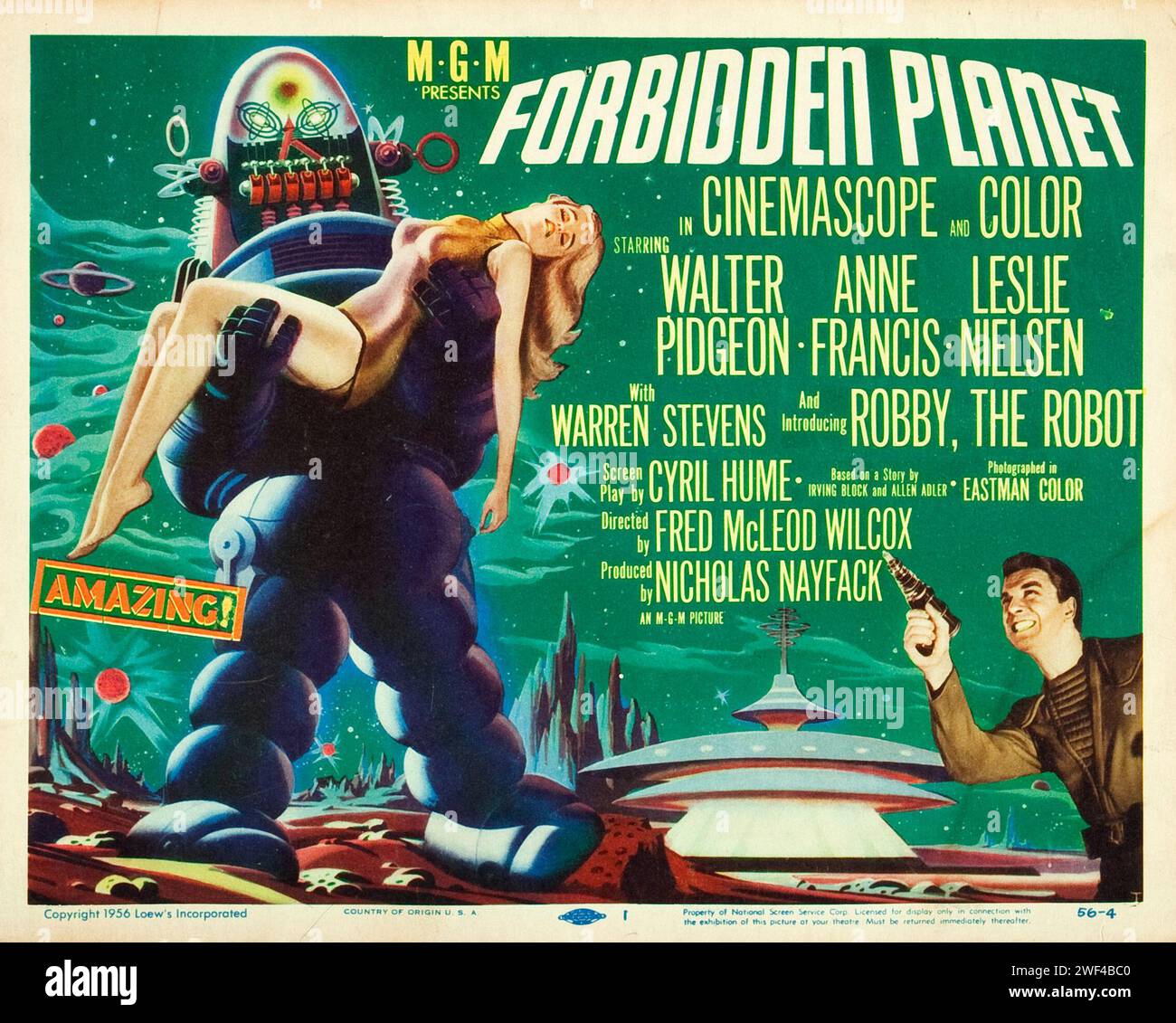 1950s science fiction movie poster - Forbidden Planet (MGM 1950s science fiction movie poster - Forbidden Planet (MGM