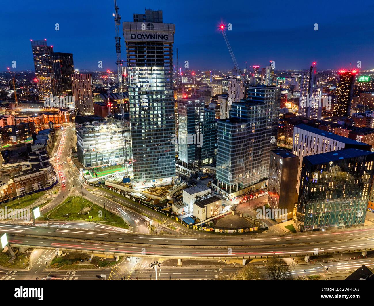 Urban development in Manchester carried by Downing Stock Photo - Alamy