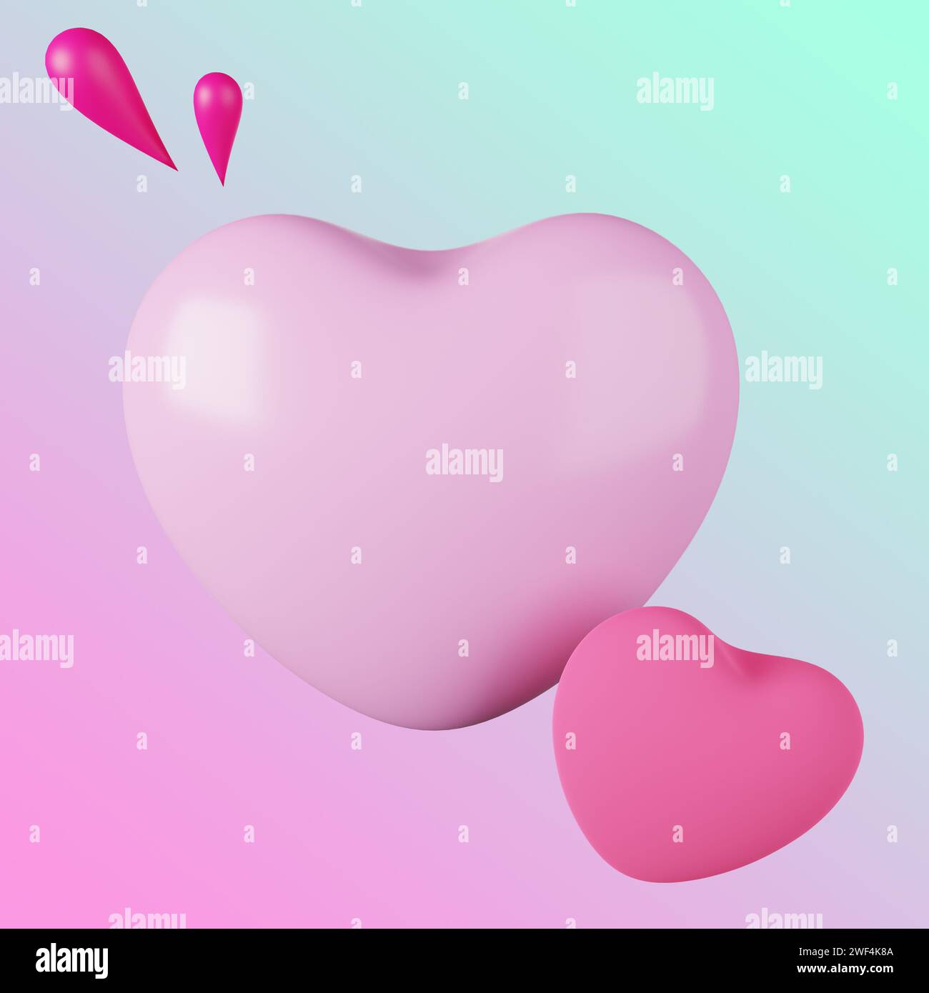 Pink heart shaped balloons Stock Photo - Alamy