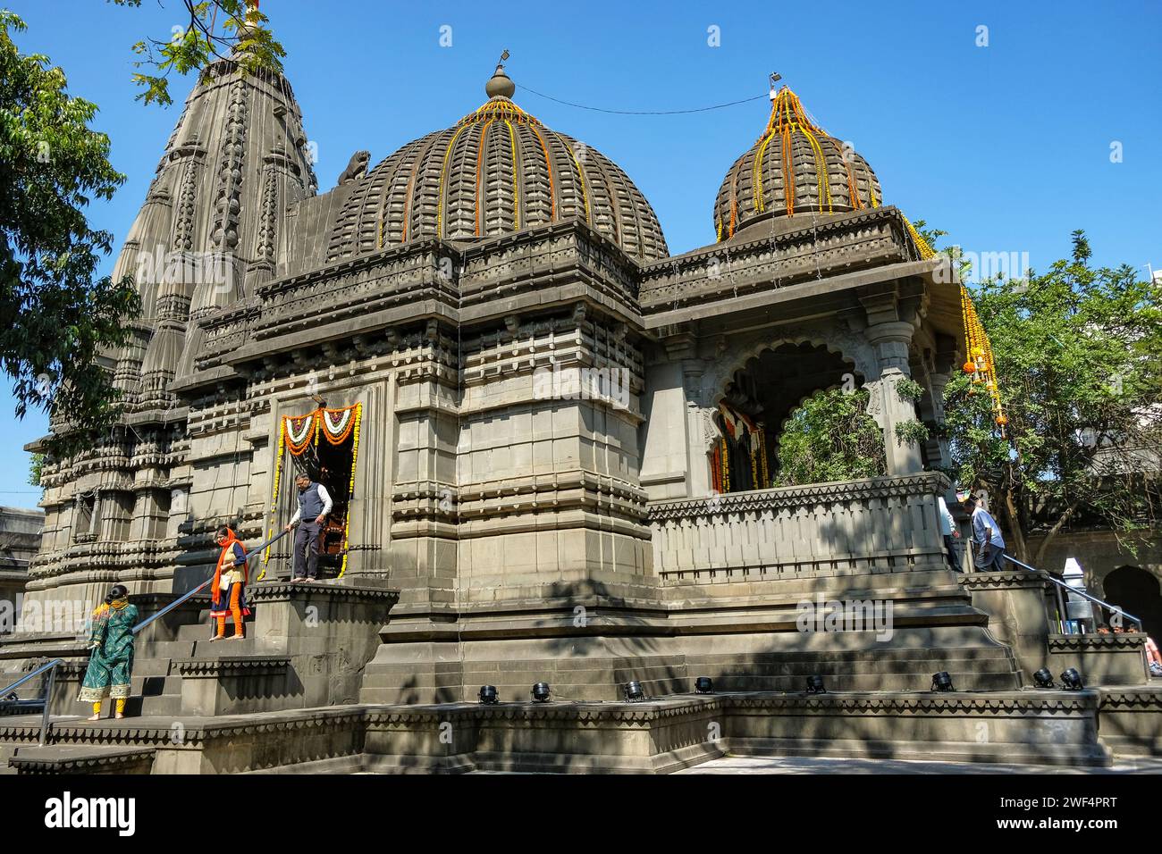 Nashik, India January 24, 2024 People visiting the Kalaram Temple in