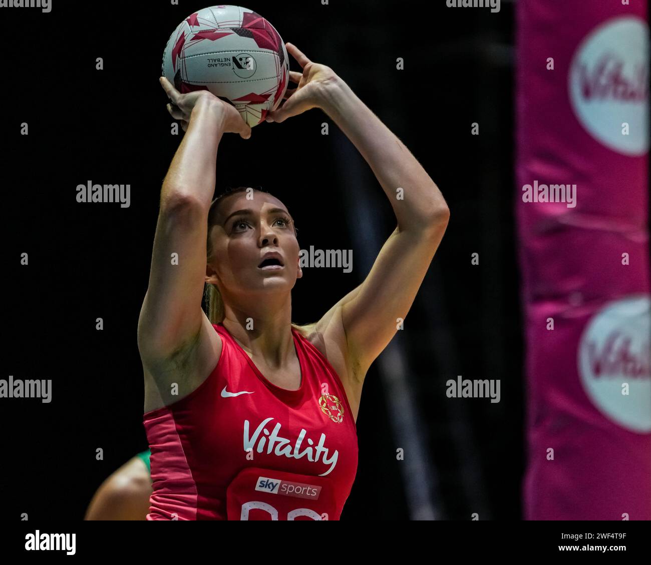 LEEDS, UK. 28th January 2024, Vitality Netball Nations Cup 2024 Helen