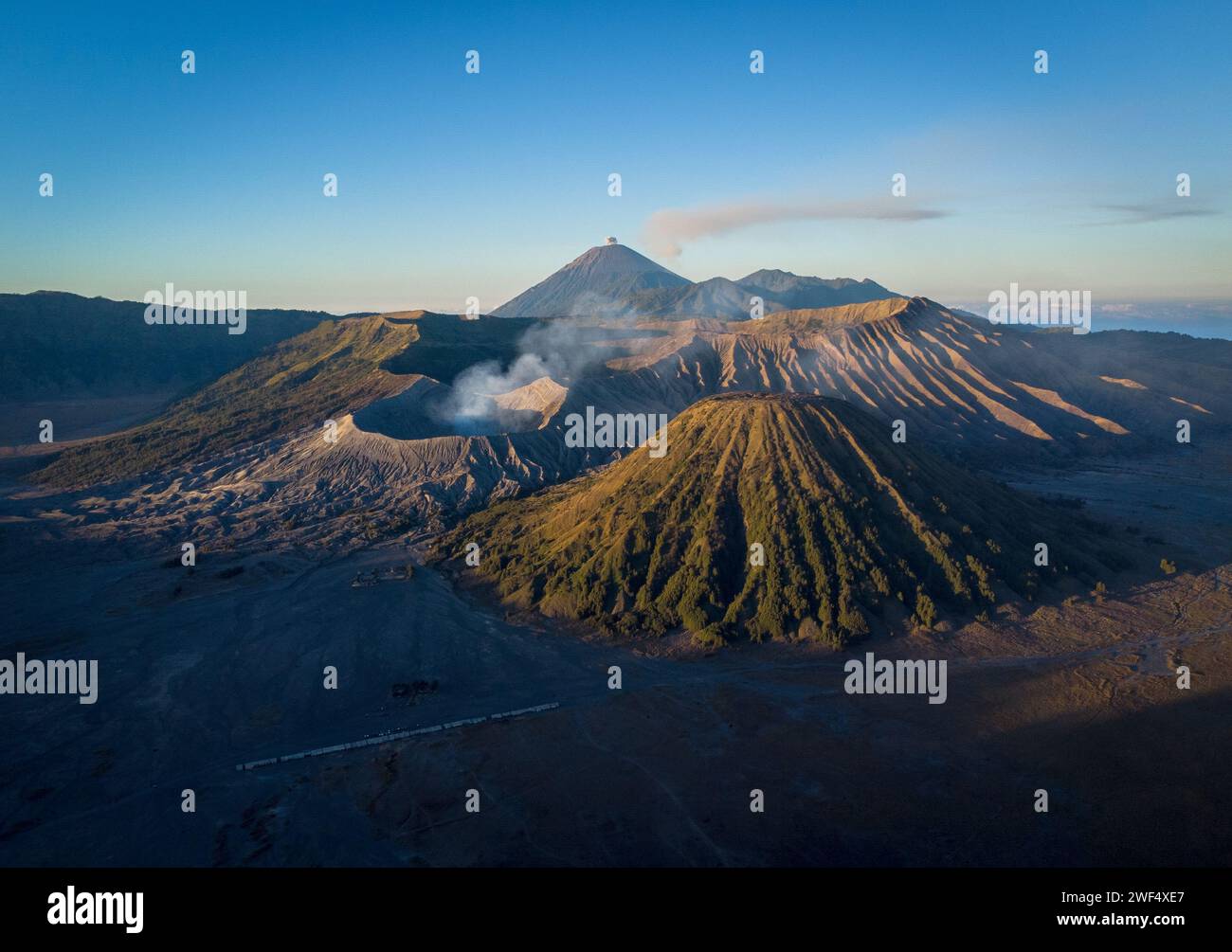 Aerial view of Mt. Bromo Stock Photo