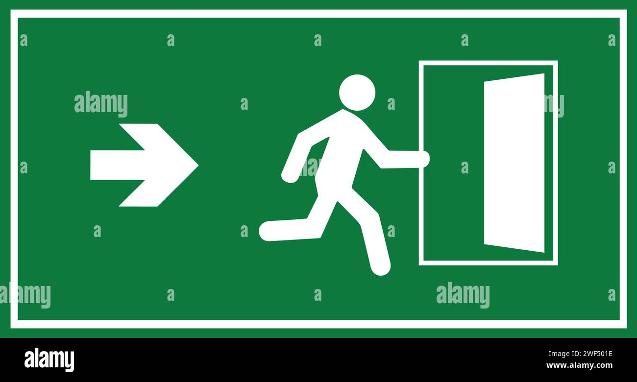 Emergency fire exit sign, Emergency sign, Emergency exit, Emergency ...