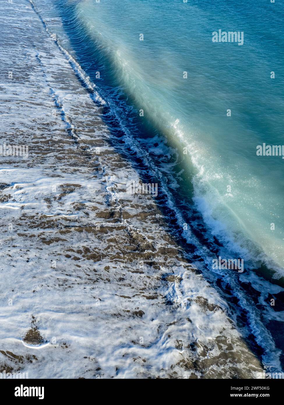 Drone view ocean waves sandy hi-res stock photography and images - Alamy