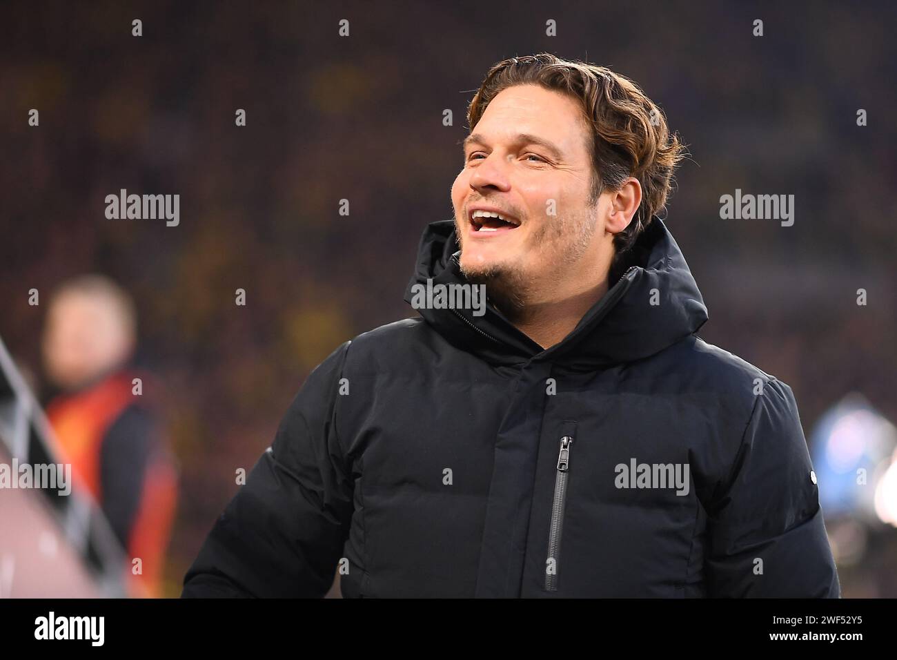 DORTMUND, GERMANY - 28 JANUARY, 2024: Edin Terzic, The football match of Bundesliga Borussia Dortmund vs Bochum at Signal Iduna Park Stock Photo