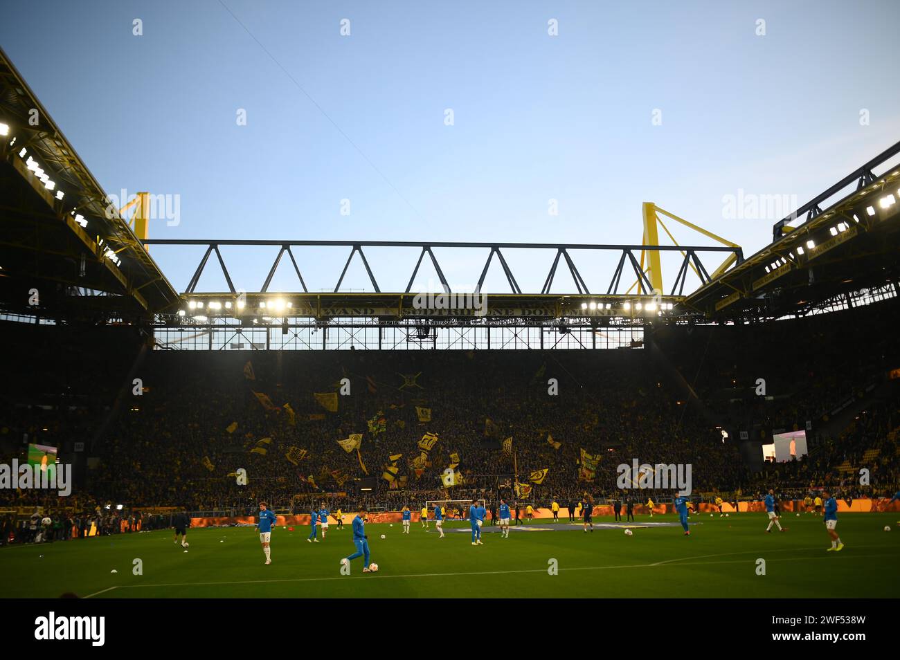 DORTMUND, GERMANY - 28 JANUARY, 2024: The football match of Bundesliga Borussia Dortmund vs Bochum at Signal Iduna Park Stock Photo