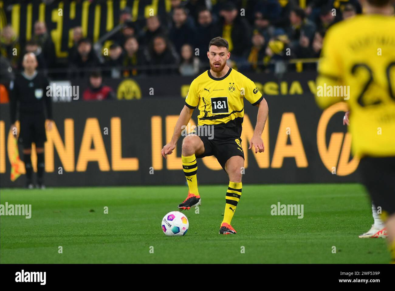 DORTMUND, GERMANY - 28 JANUARY, 2024: Salih Ozcan, The football match of Bundesliga Borussia Dortmund vs Bochum at Signal Iduna Park Stock Photo