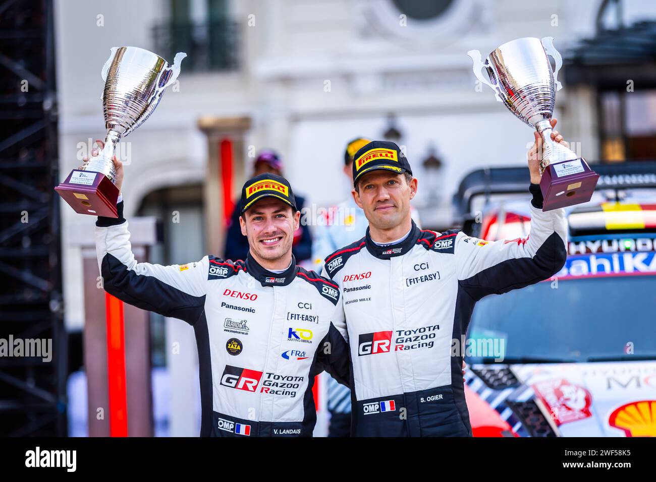 OGIER Sebastien, LANDAIS Vincent, Toyota GR Yaris Rally1, podium