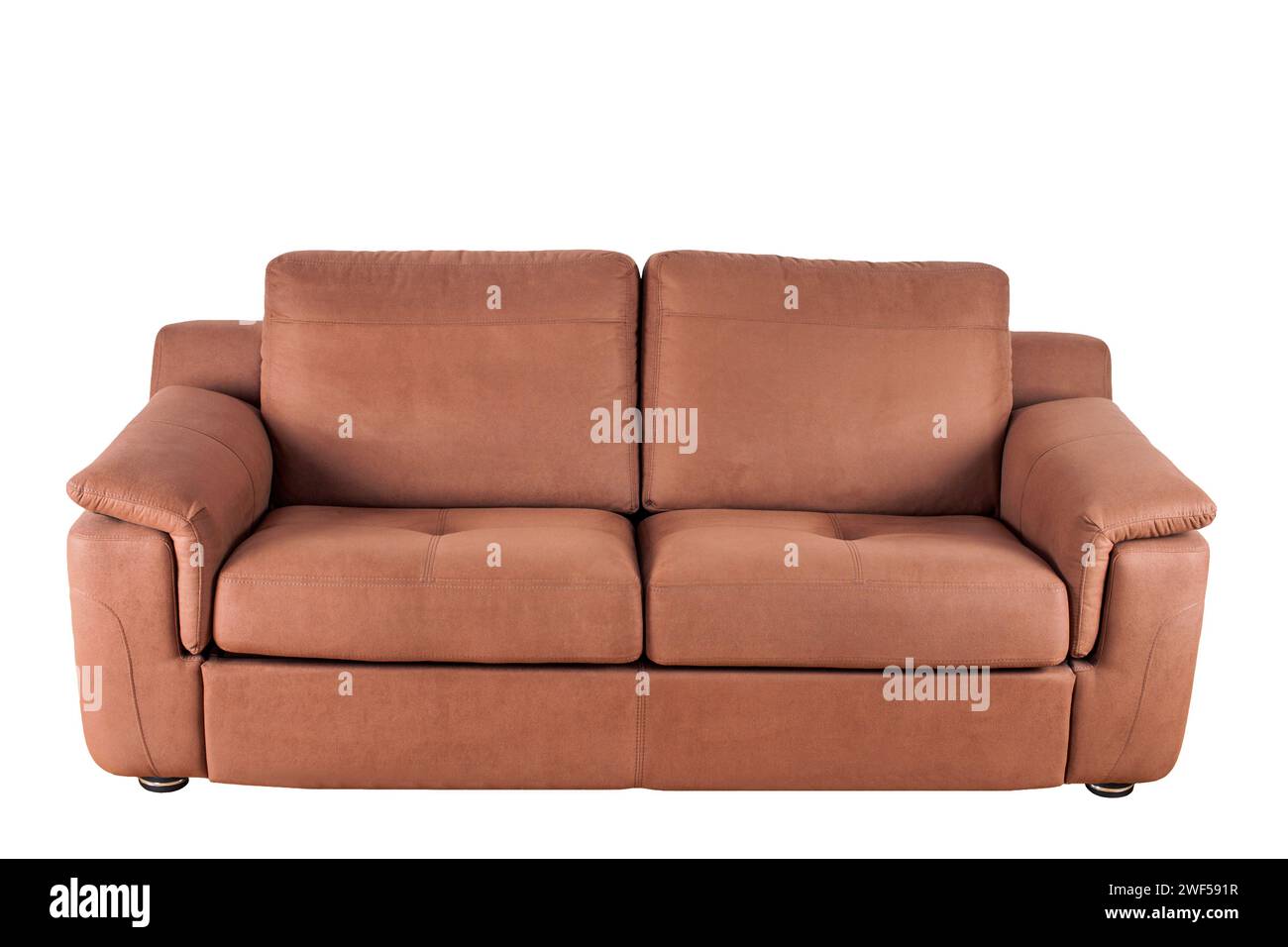 Brown sofa isolated on white background Stock Photo