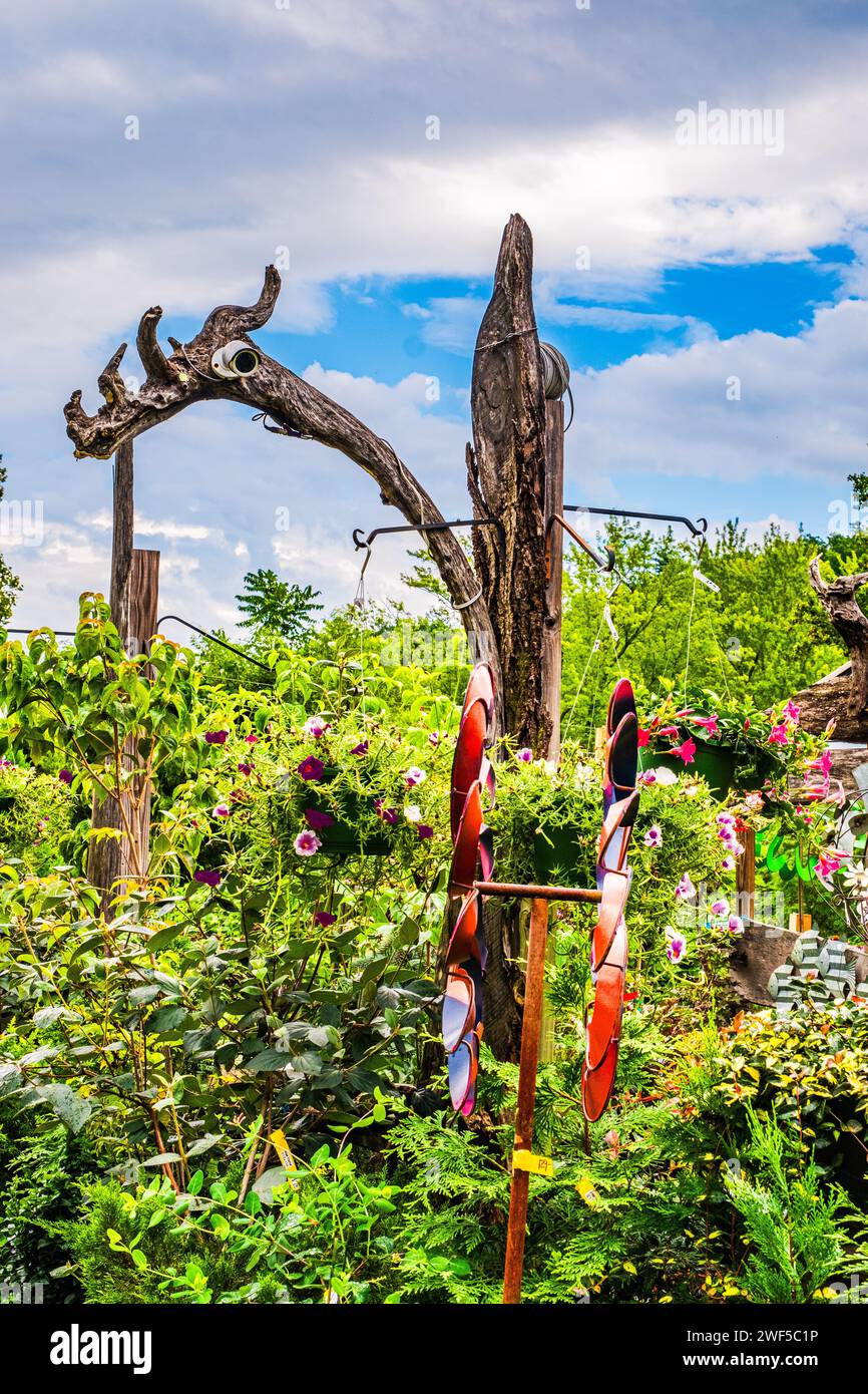 Tree shaped like animal yard decoration at Hickory Nut in North