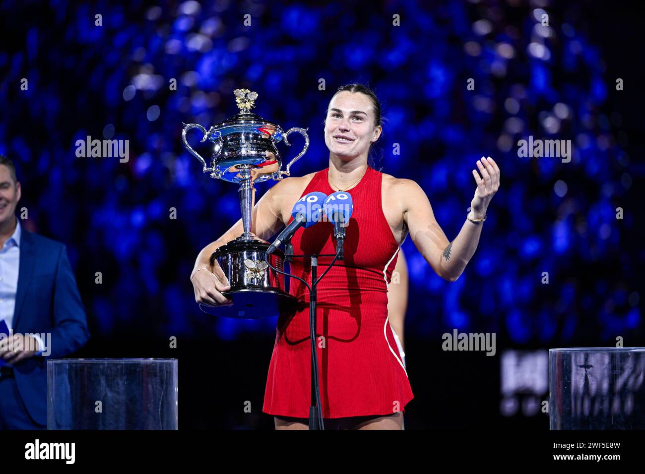 Aryna sabalenka australian open trophy hires stock photography and