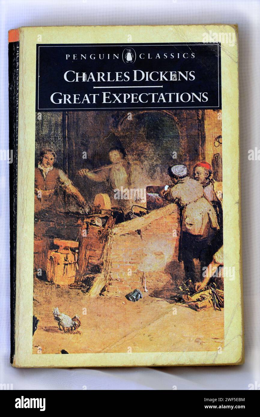Great Expectations by Charles Dickens. Book cover on light / white background Stock Photo