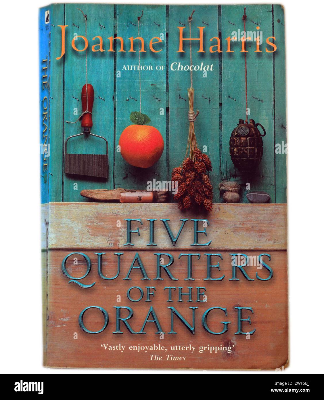Joanne Harris - Five Quarters of The Orange. Book cover on light ...