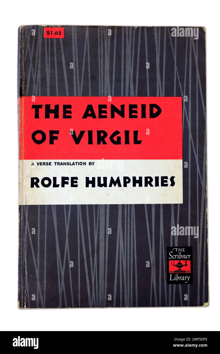 The Aeneid of Virgil. Translated by Rolfe Humphries. Book cover on light / white background. Stock Photo