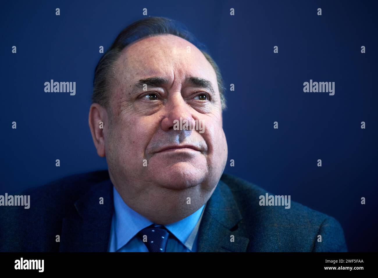 Edinburgh Scotland, UK 27 January 2024.  Alex Salmond at the Charteris Centre for The YES Road to Independence event. credit sst/alamy live news Stock Photo