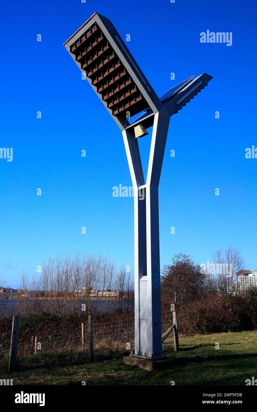Purpose made swift bird nesting boxes, Cardiff Bay and Barrage. January