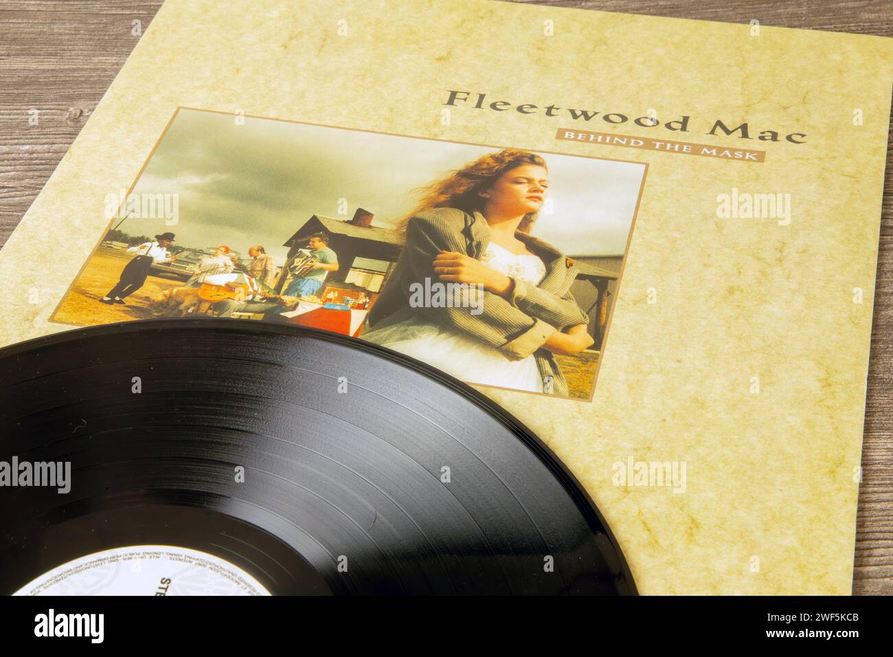 Cover of the album BEHIND THE MASK by the band FLEETWOOD MAC from 1990 Stock Photo