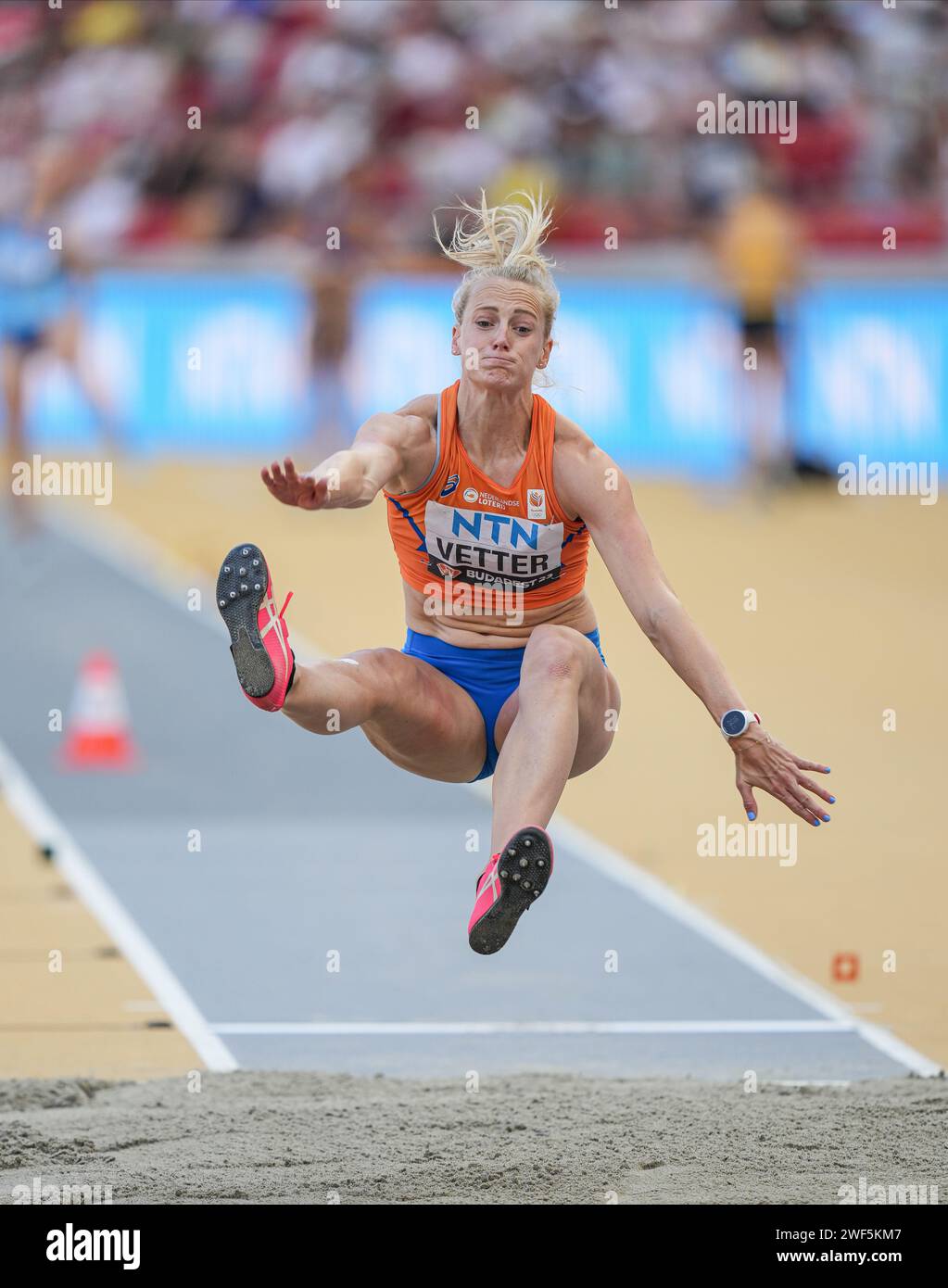 Anouk VETTER participating in the heptathlon at the World Athletics ...