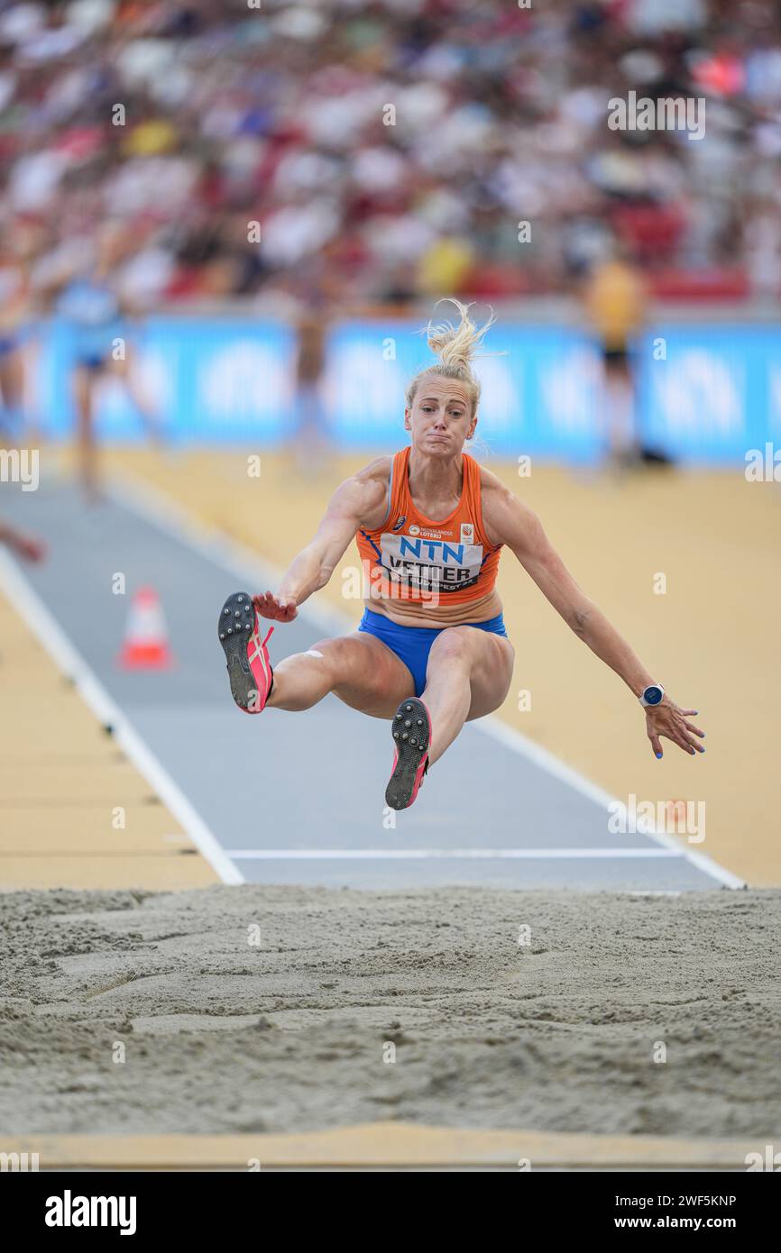 Anouk VETTER participating in the heptathlon at the World Athletics ...