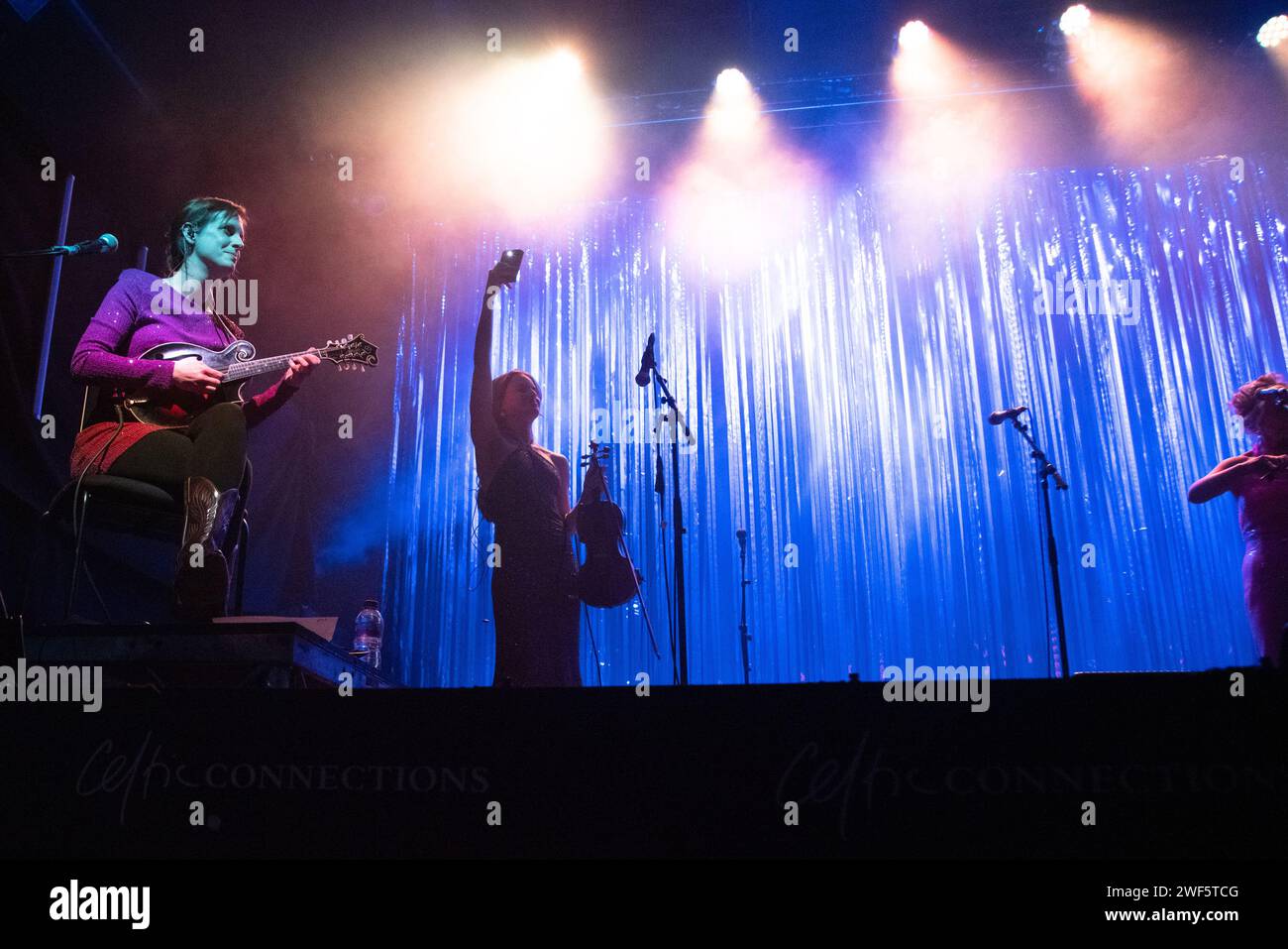Glasgow Scotland. 21 January 2024. Scottish mandolin player LauraBeth