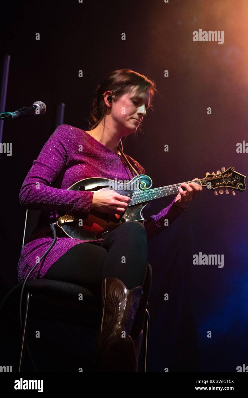 Glasgow Scotland. 21 January 2024. Scottish mandolin player LauraBeth