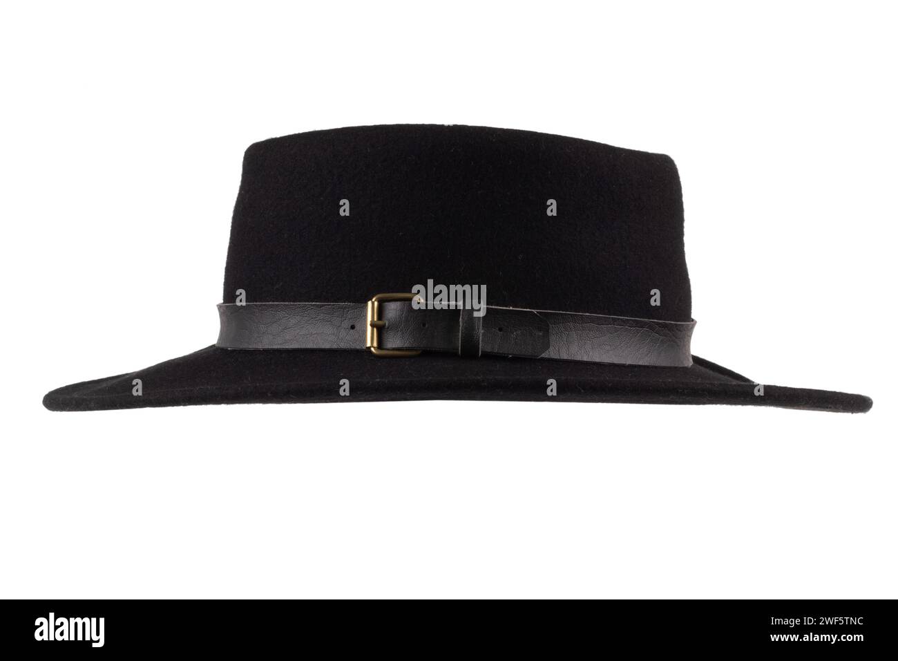 Old west black hat. Isolated on white background Stock Photo - Alamy