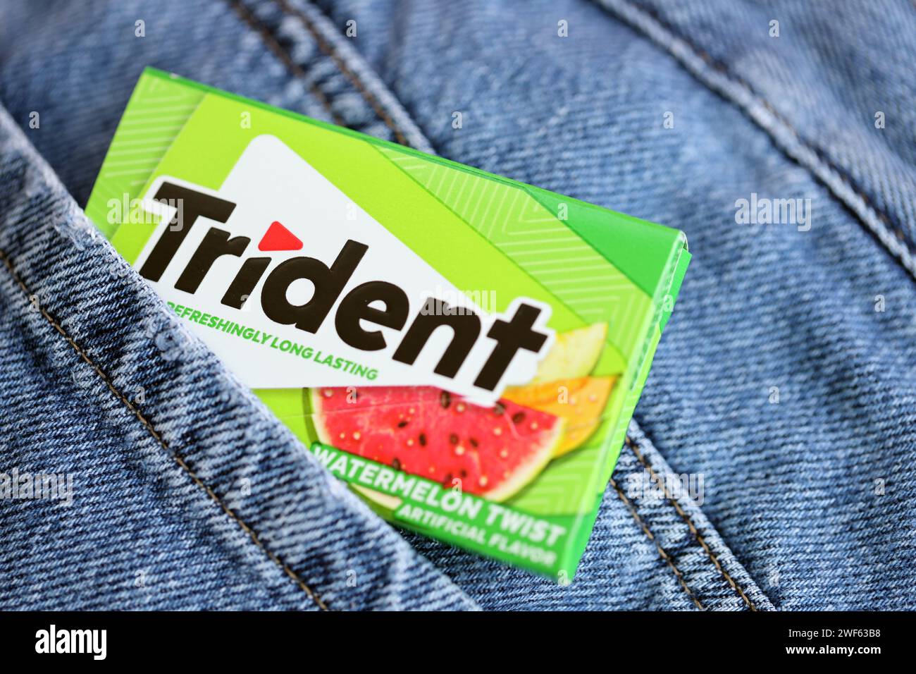 Kyiv Ukraine November 27 2023 Trident Chewing Gum Pack Trident Is