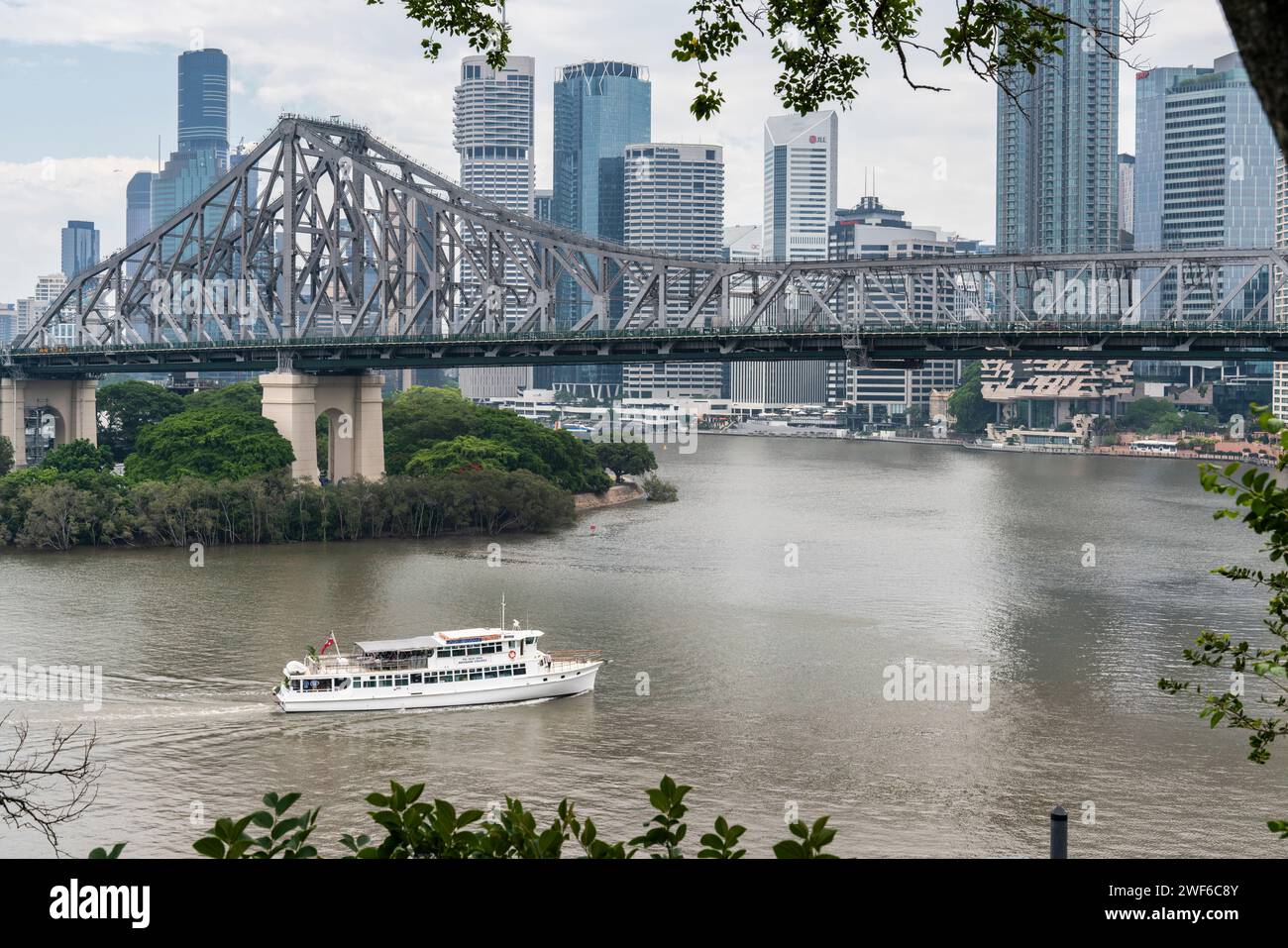 Brisbane city, the Story Bridge and the Brisbane River, Queensland, Australia Stock Photo