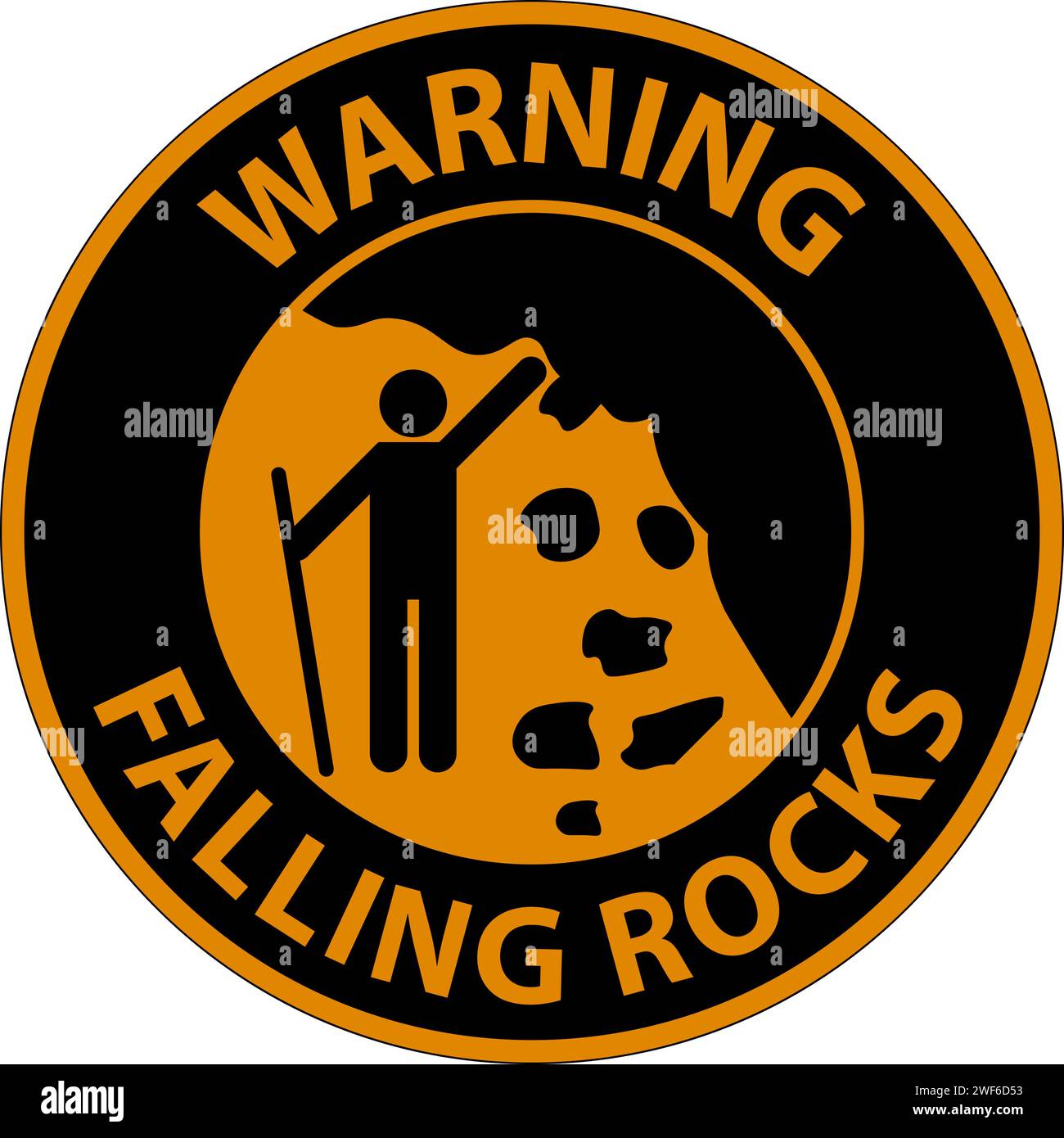 Warning Sign, Park Sign and Guide Sign, Falling Rocks Stock Vector ...