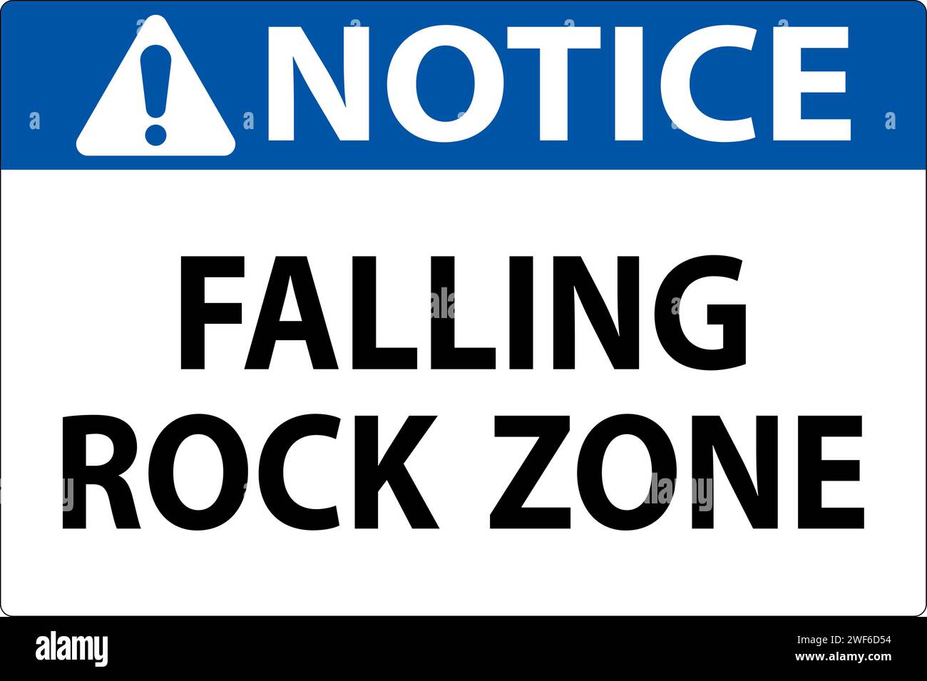 Notice Sign, Falling Rock Zone Stock Vector Image & Art - Alamy