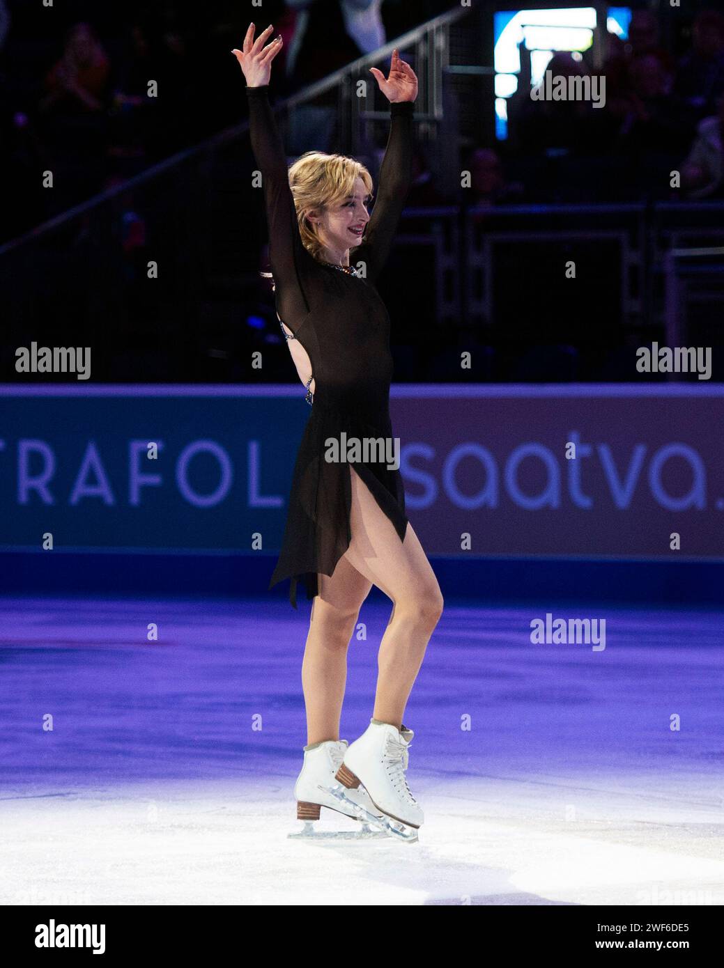Columbus, Ohio, United States. 28th January, 2024. Amber Glenn skates in the Skating Spectacular at the US Figure Skating Championships. Credit: Brent Clark/Alamy Live News Stock Photo