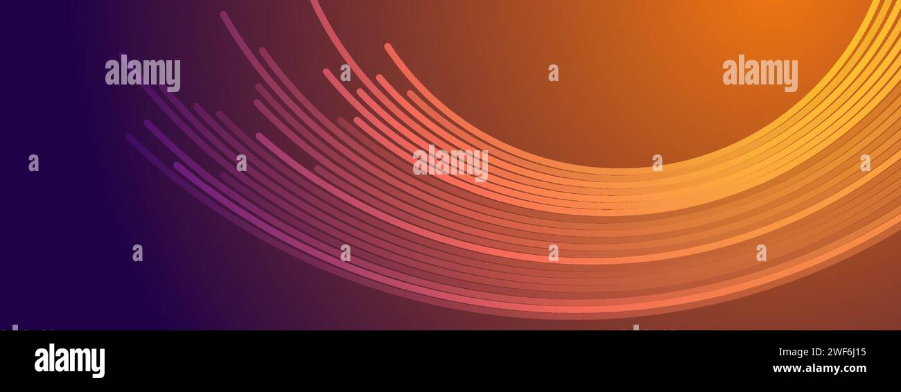 Bright minimal wavy lines abstract futuristic tech background. Vector ...