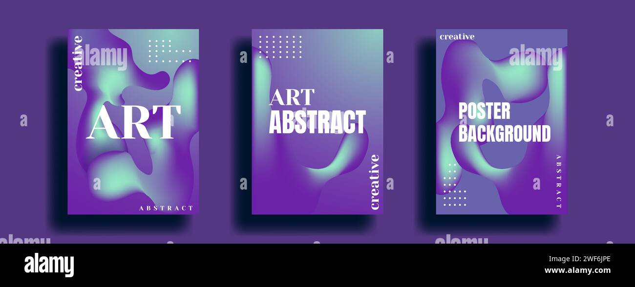 purple Abstract art design. poster design with liquid shapes. cover background with abstract purple shapes. vector illustration Stock Vector