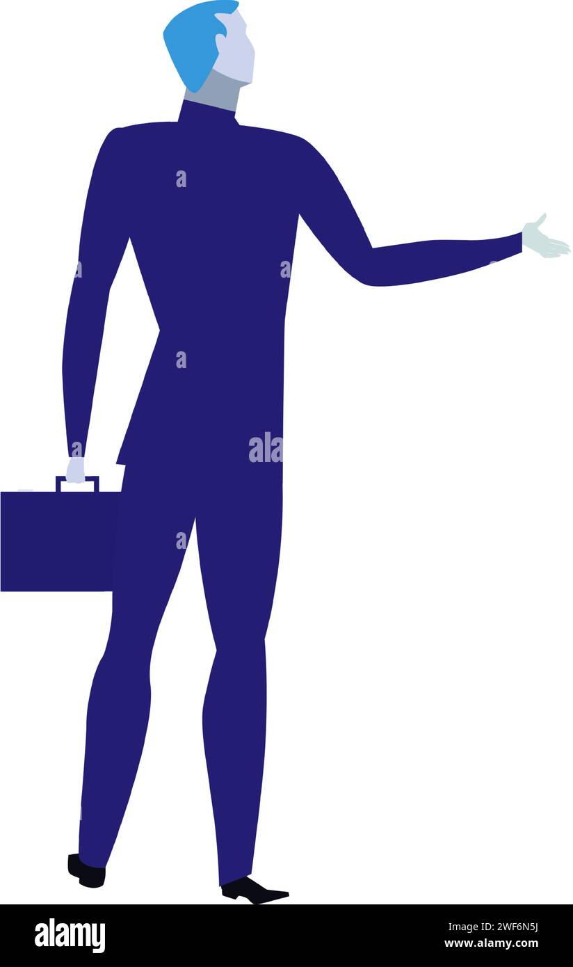 Business man view from back vector icon Stock Vector Image & Art - Alamy