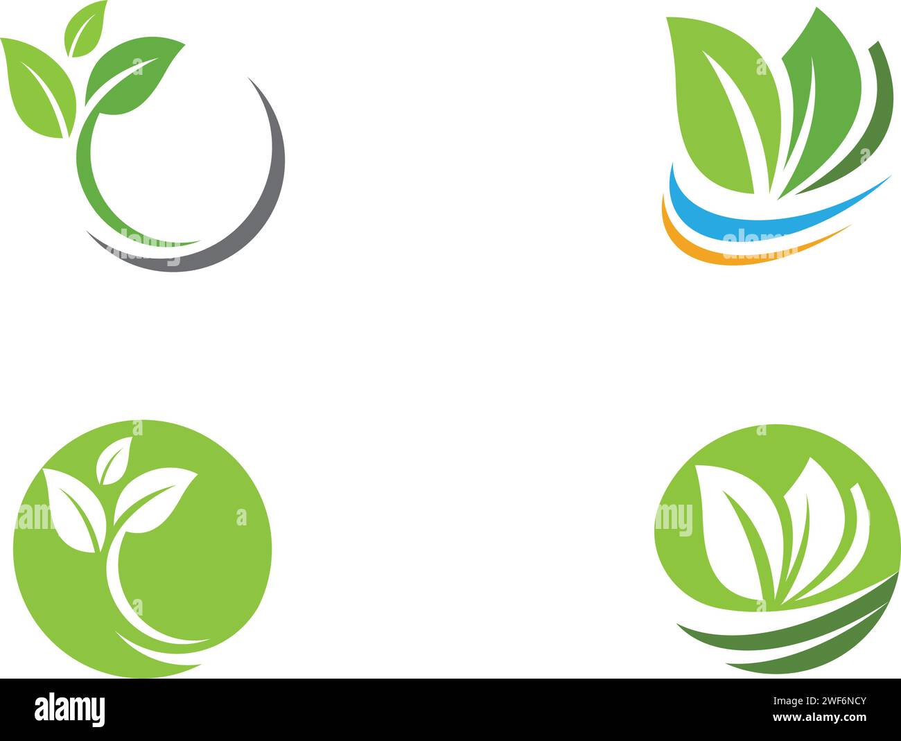 Logos of green Tree leaf ecology nature element vector Stock Vector ...