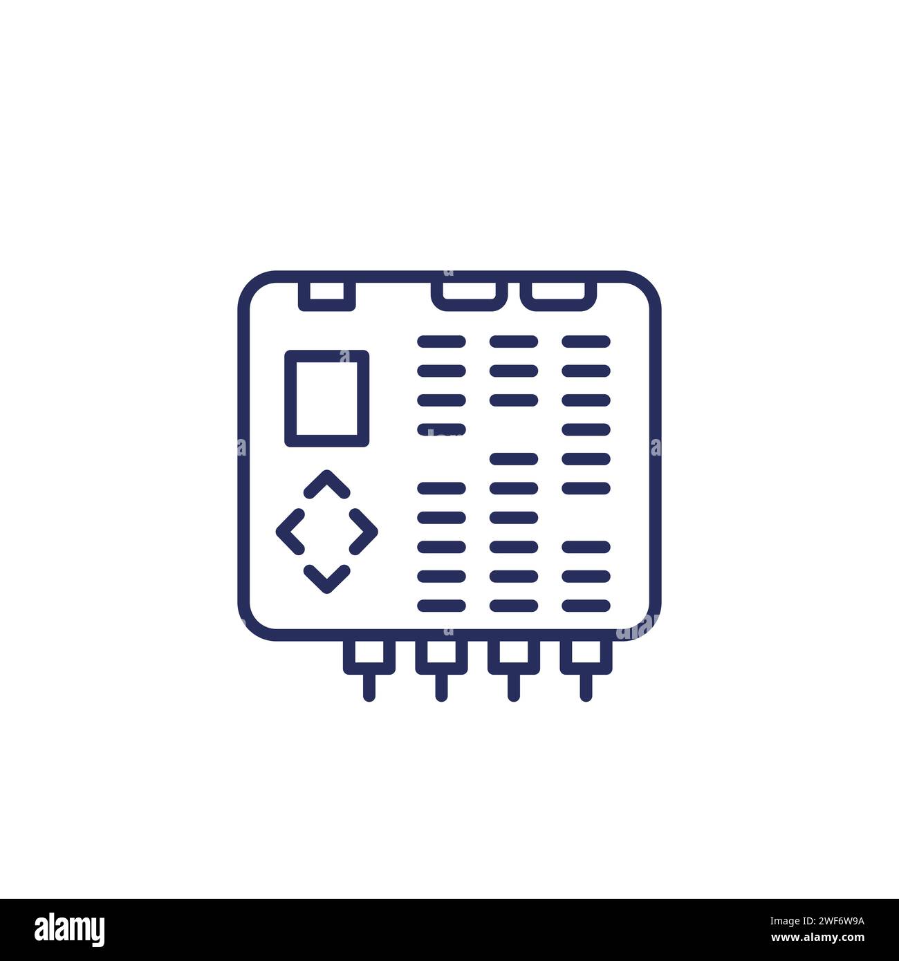 PLC line icon, Programmable logic controller Stock Vector