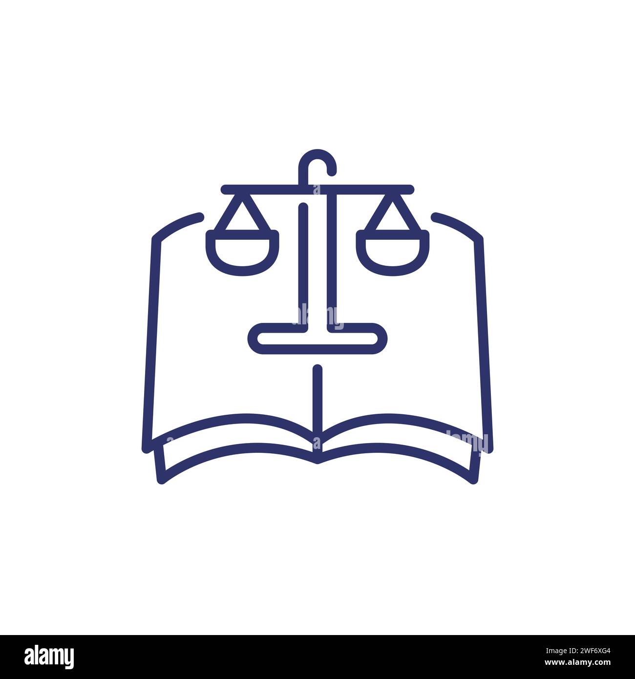 Law book outline scales Stock Vector Images - Alamy