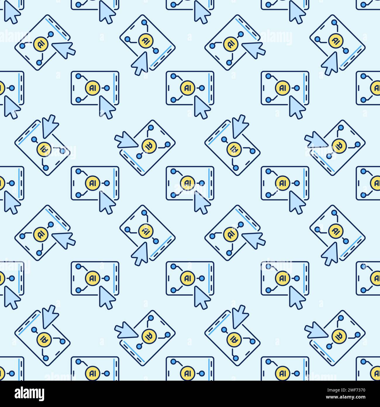 Mouse Click Pattern Graph Mouse Click on Smartphone with AI vector Artificial Intelligence ...